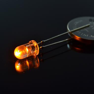 5mm Super Bright Amber LED (13000mcd, 596nm) | 5-Pack